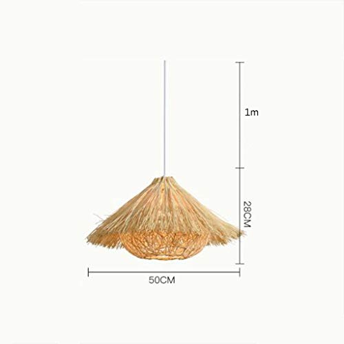 Handwoven Rattan Pendant Light – Eco-Friendly Bamboo Chandelier with E27 Socket for Dining Room, Bedroom, and Tea Room