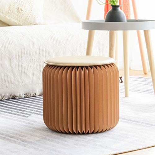 Foldable Honeycomb Paper Stool – Eco-Friendly Kraft Seating with Cushioned Top for Home, Office & Events (Brown)