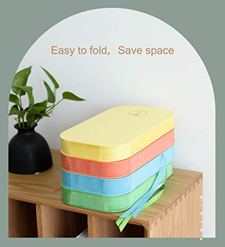 Foldable Eco-Friendly Paper Stool with PU Cushion – Lightweight, Portable Footrest in Yellow (28cm) for Home, Office & Travel