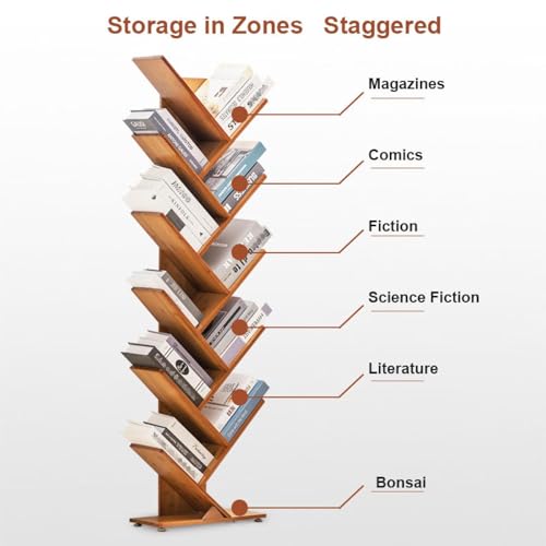 Bamboo Bookshelf, Multi-Layer Floor Shelf, Small Space nizer, Stylish Bamboo Storage Rack for Home, Living Room, Office, Eco-Friendly Design, Durable and Functional