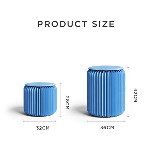 Foldable Eco-Friendly Paper Stool with PU Cushion – Lightweight, Portable Footrest in Yellow (28cm) for Home, Office & Travel