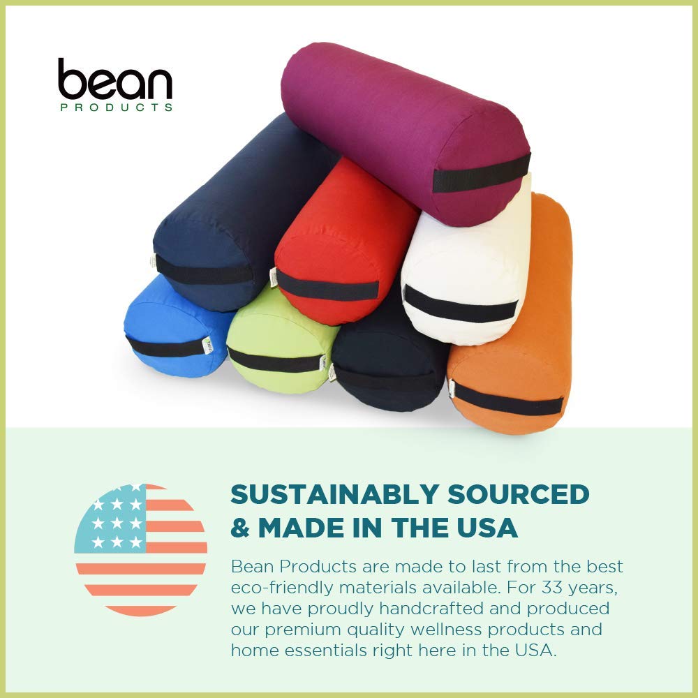 Eco-Friendly Yoga Bolster – Rectangular Cushion for Support & Alignment | Handcrafted in the USA | Cotton Cover – Lhassa Gold