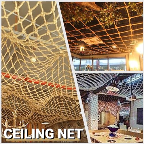 Eco-Friendly Hemp Rope Safety Net – 6mm Thick, Multi-Purpose Protective Netting for Kids, Balconies, Stairs & Garden Use
