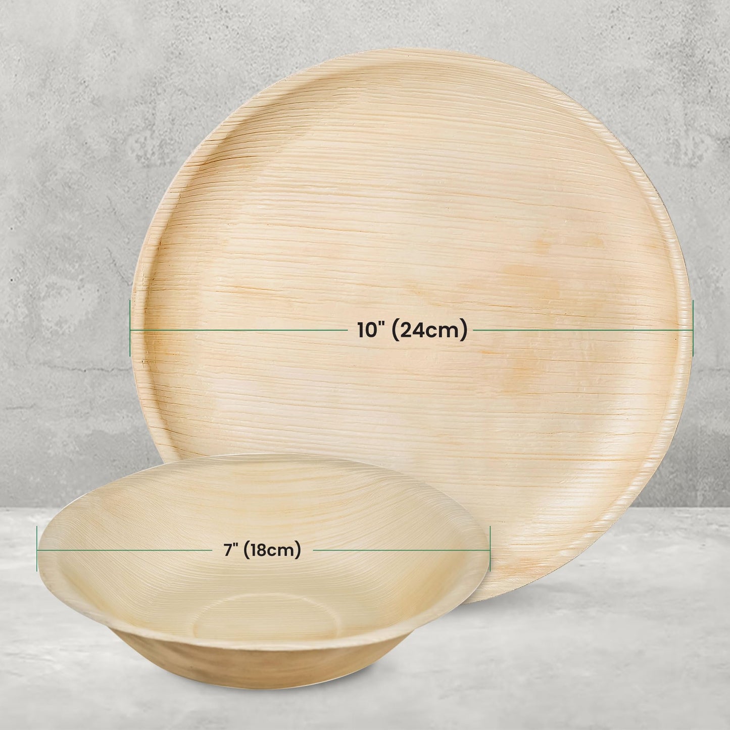 Eco Leaf 500-Piece Palm Leaf Dinnerware Set – Biodegradable Plates, Bowls & Wooden Cutlery – Eco-Friendly, Oven Safe, Ideal for Events & Parties