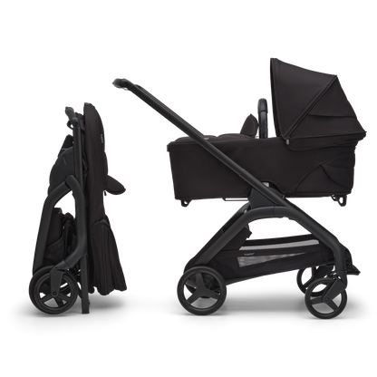 Bugaboo Dragonfly Ultimate Bundle & Free Bugaboo Giraffe Baby Rocker - Black/Midnight Black
