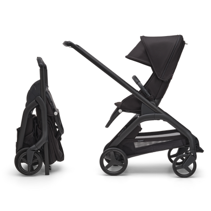 Bugaboo Dragonfly Complete Bundle & Free Bugaboo Giraffe Baby Rocker - Black/Midnight Black