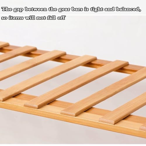 Eco-Friendly Foldable Bamboo Shoe Rack – Compact Freestanding Organizer for Entryway, Closet & Living Room (50 x 25 x 39 cm, Brown)