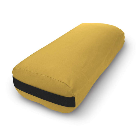 Eco-Friendly Yoga Bolster – Rectangular Cushion for Support & Alignment | Handcrafted in the USA | Cotton Cover – Lhassa Gold