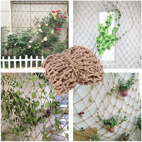 Eco-Friendly Hemp Rope Safety Net – 6mm Thick, Multi-Purpose Protective Netting for Kids, Balconies, Stairs & Garden Use