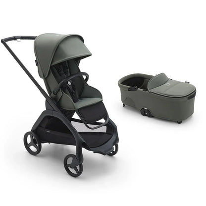 Bugaboo Dragonfly Pushchair & Free Bugaboo Giraffe Baby Rocker - Black/Forest Green