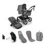 Bugaboo Fox 5 Renew Complete Pushchair Bundle & Free Bugaboo Giraffe Baby Rocker - Graphite/Moon-Grey