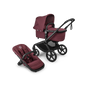 Bugaboo Fox 5 Renew Complete & Free Bugaboo Giraffe Baby Rocker - Black/Dark Cherry