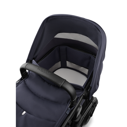 Bugaboo Fox 5 Renew Complete Pushchair Bundle & Free Bugaboo Giraffe Baby Rocker - Black/Deep Indigo