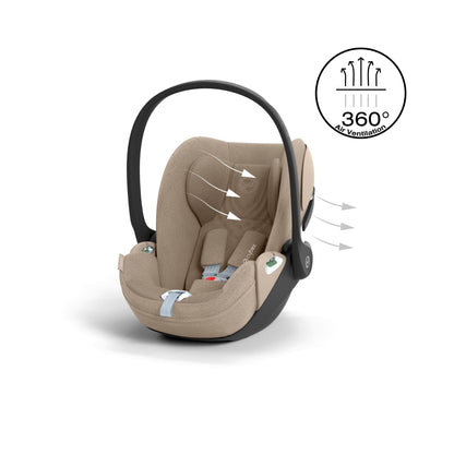 Cybex Cloud T i-Size Plus Car Seat & Base T Isofix Base - Cozy Beige